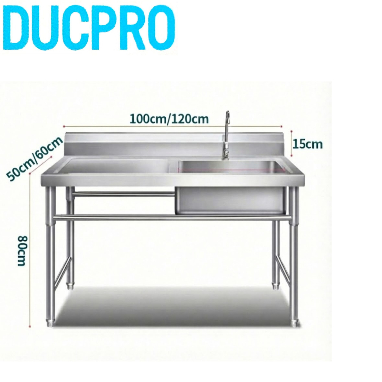 Stainless Steel Sink / Basin Cuci Stainless Steel 100cm 120cm - Image 2